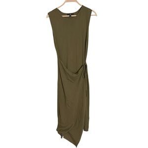 Banana Republic green Cece Sweater Dress Knit Sleeveless‎ Small Wrap Style